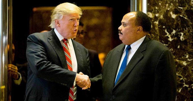 Trump se reuni&oacute; con el hijo de Martin Luther King