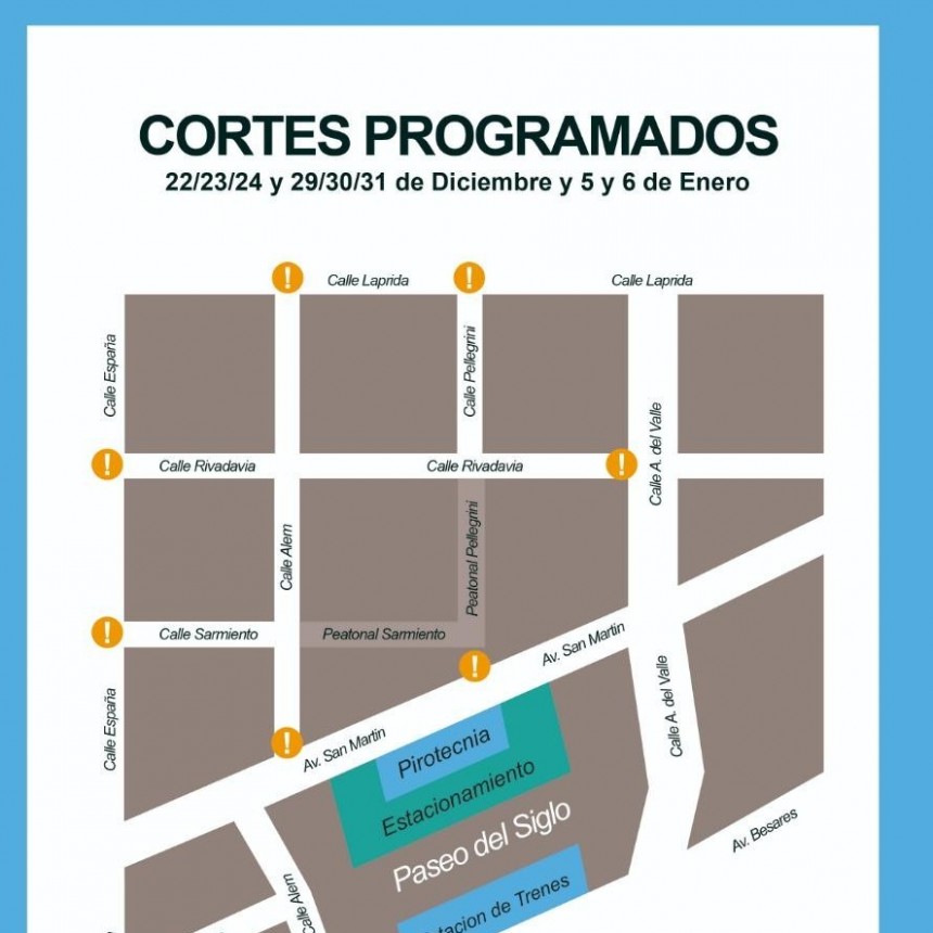 Este s&aacute;bado comienza el reordenamiento del microcentro con motivo de las fiestas