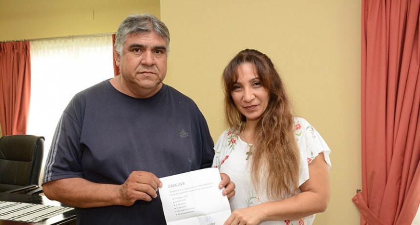  El municipio asisti&oacute; a un vecino del B&ordm; Washington &Aacute;balos con materiales de construcci&oacute;n