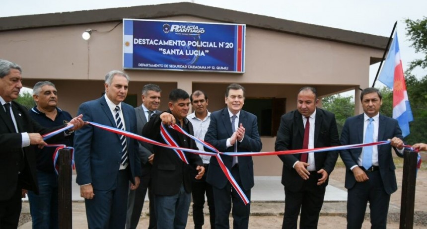 El Gobernador inaugur&oacute; dos edificios educativos, un destacamento policial y entreg&oacute; viviendas sociales en Santa Luc&iacute;a