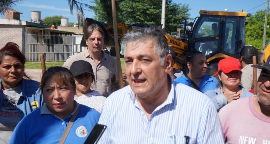 Nediani visit&oacute; el avance del operativo de mejoramiento integral del barrio San Fernando 