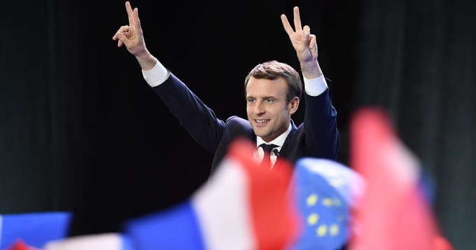Gan&oacute; Macron e ir&aacute; al balotaje con "mano dura" Le Pen
