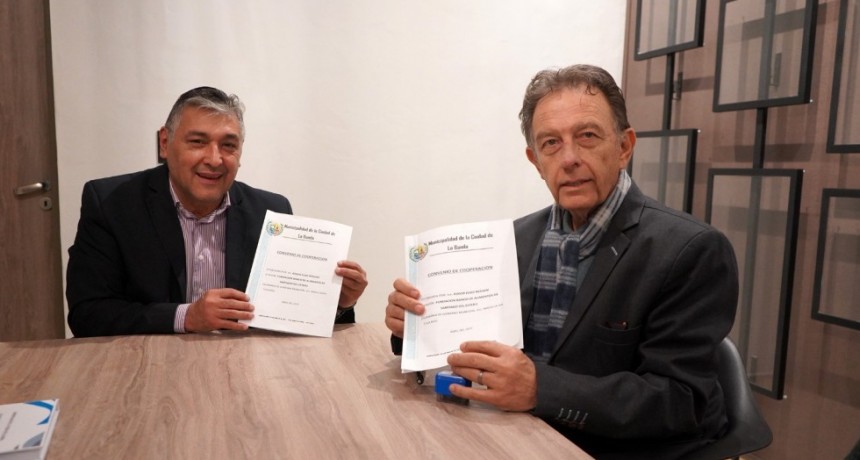 El intendente Nediani renov&oacute; convenio con el Banco de Alimentos