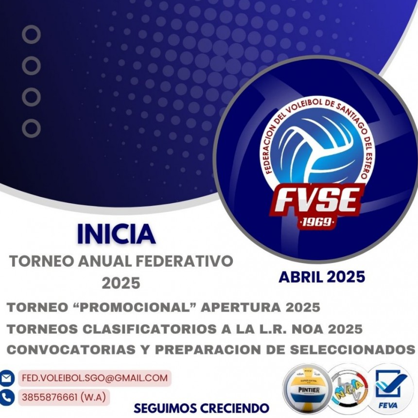 La Federacion de Voley de Santiago del Estero continua con muchas actividades