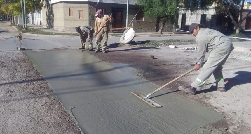 Nediani impulsa obras de hormigonado en el B&deg; 25 de Mayo 