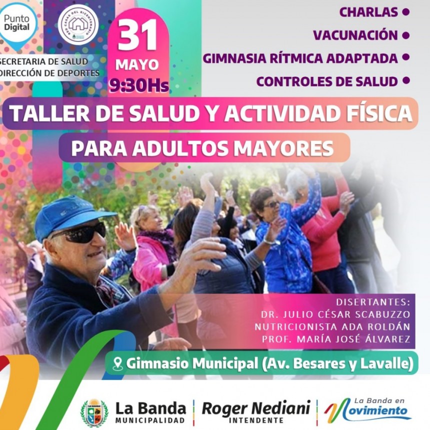 El municipio invita a participar de un nuevo &ldquo;Taller de Salud y Actividad F&iacute;sica para Adultos Mayores&rdquo;
