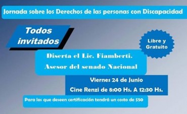  Declaran de inter&eacute;s municipal una jornada sobre discapacidad