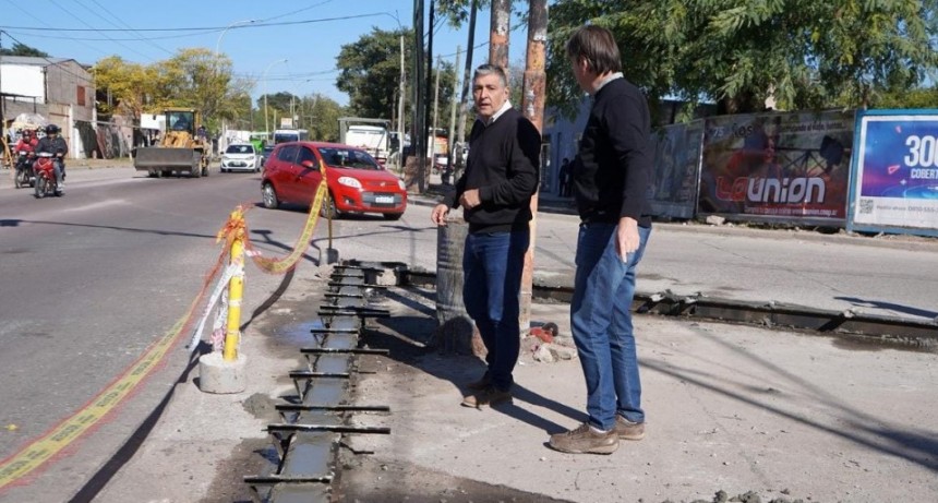  El intendente Nediani visit&oacute; el avance de la infraestructura vial