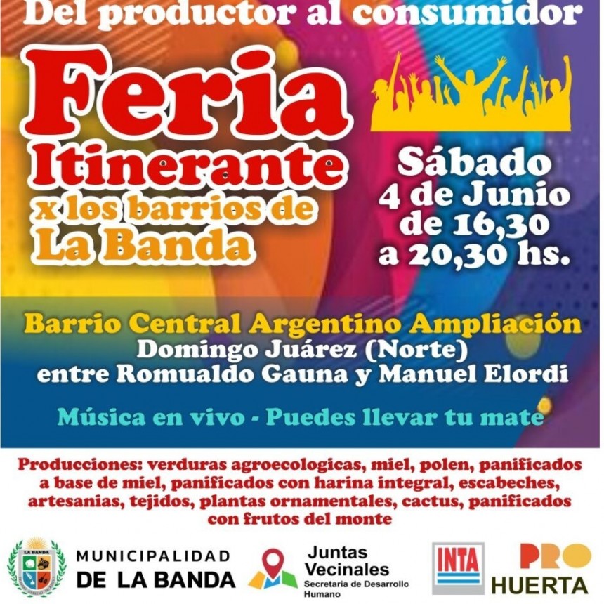 FERIA ITINERANTE EN EL B&ordm; CENTRAL ARGENTINO AMPLIACI&Oacute;N