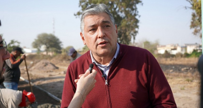 Nediani visit&oacute; el importante avance en la obra de caminer&iacute;as en la Av. 25 de Mayo