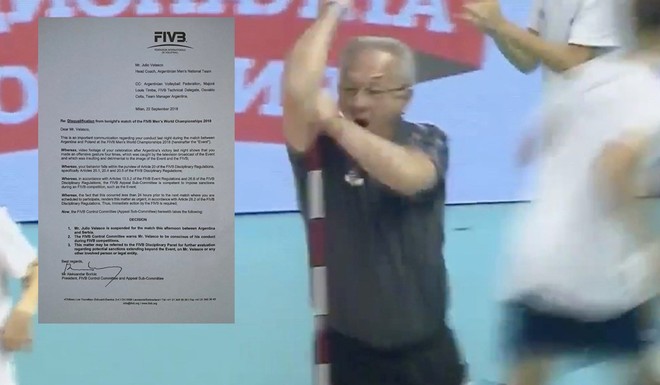 Sancionaron a Velasco