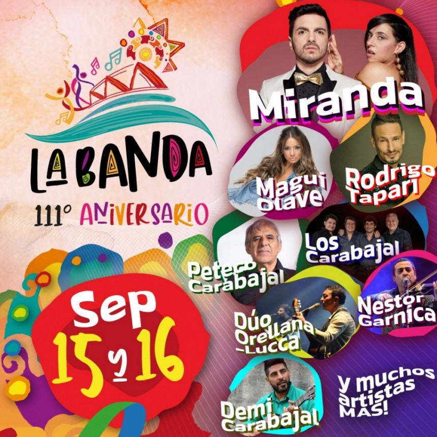 La Banda celebrar&aacute; su 111&deg; aniversario con la presentaci&oacute;n de reconocidos artistas 