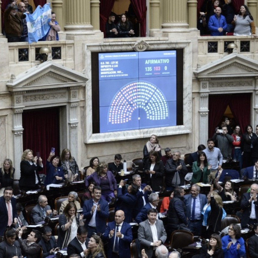 Diputados dio media sanci&oacute;n al proyecto que quita el impuesto a las Ganancias a m&aacute;s de 800 mil trabajadores