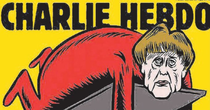 Otra vez al ataque: ahora Charlie Hebdo se burla de Merkel